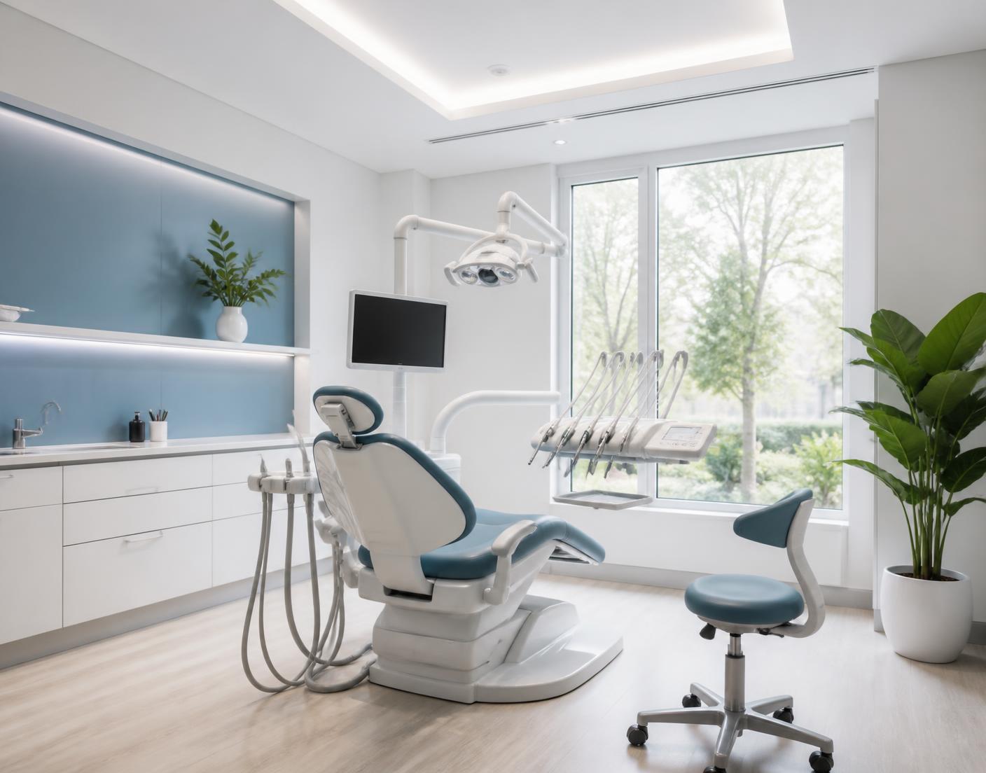 Modern dental treatment room at DENTA ZONE